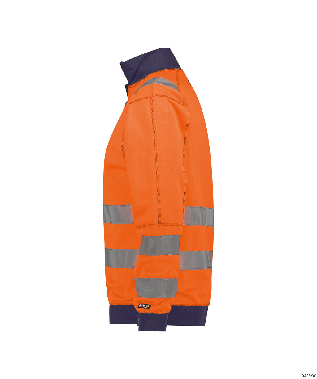 DASSY-Warnschutz, Warn-Sweater DENVER , orange/dunkelblau