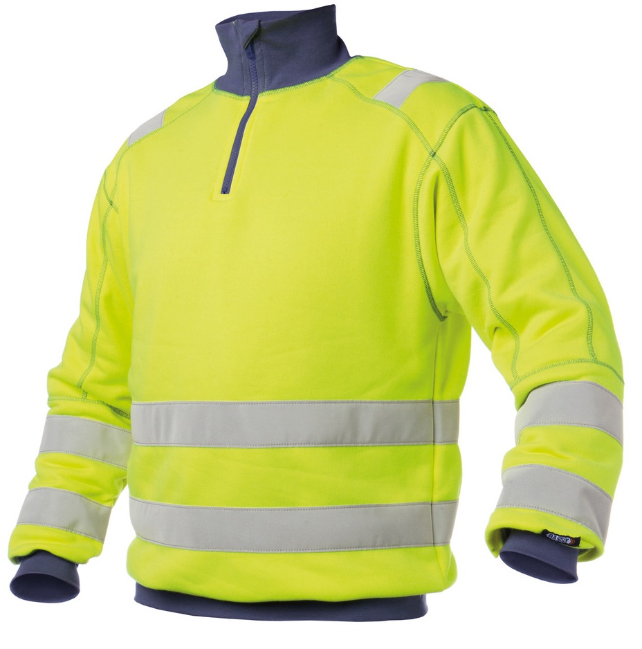 DASSY-Warnschutz, Warn-Sweater DENVER , gelb/dunkelblau