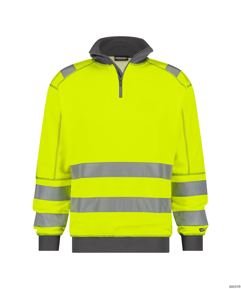 DASSY-Warnschutz, Warn-Sweater DENVER , gelb/dunkelblau