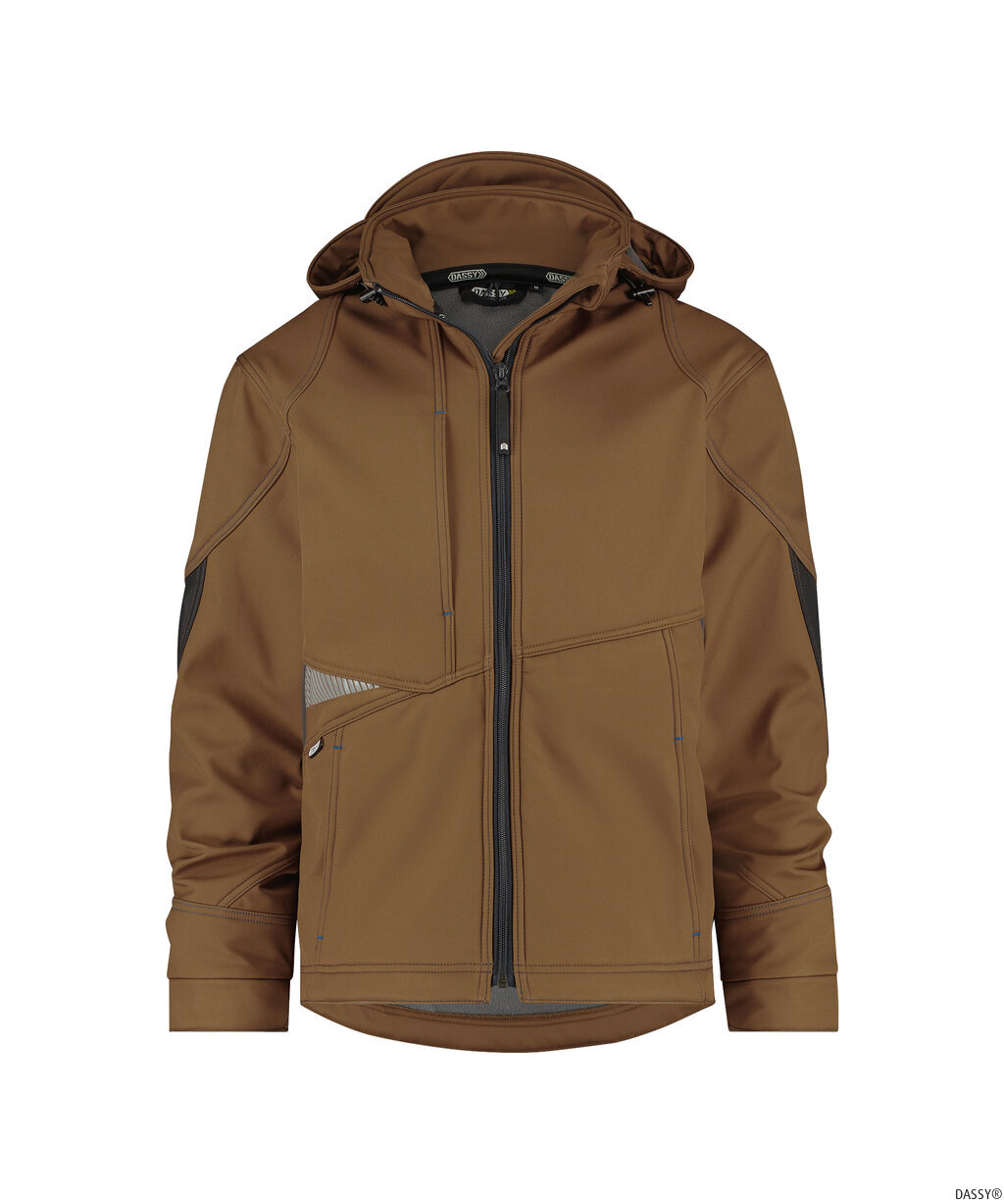 DASSY-Kälteschutz, Softshell-Jacke GRAVITY,   braun/grau