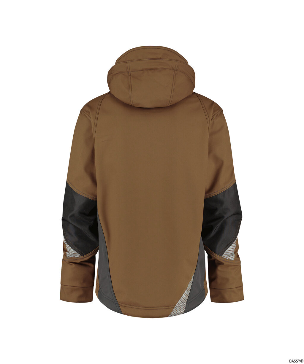 DASSY-Kälteschutz, Softshell-Jacke GRAVITY,   braun/grau