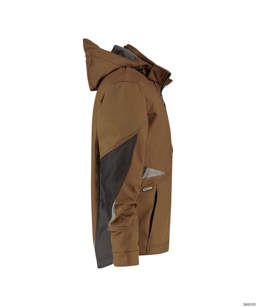DASSY-Kälteschutz, Softshell-Jacke GRAVITY,   braun/grau