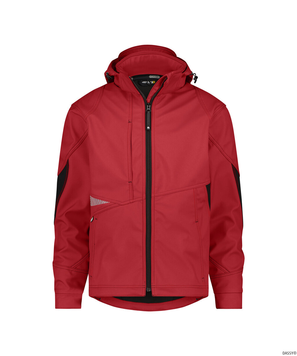 DASSY-Kälteschutz, Softshell-Jacke GRAVITY,   rot/grau