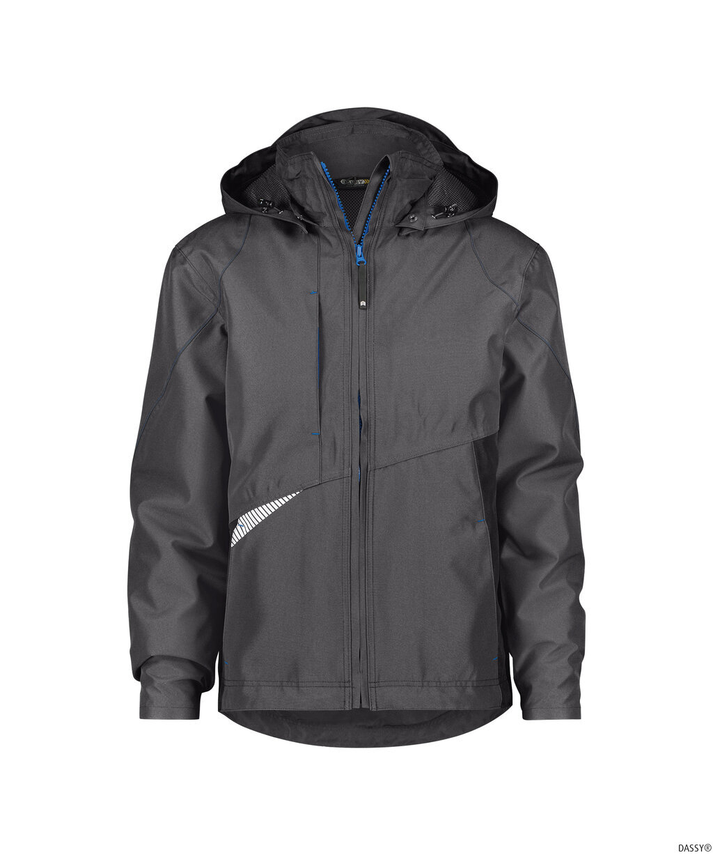 DASSY-Nässeschutz, Regenschutz, Regenjacke HYPER,  grau/schwarz