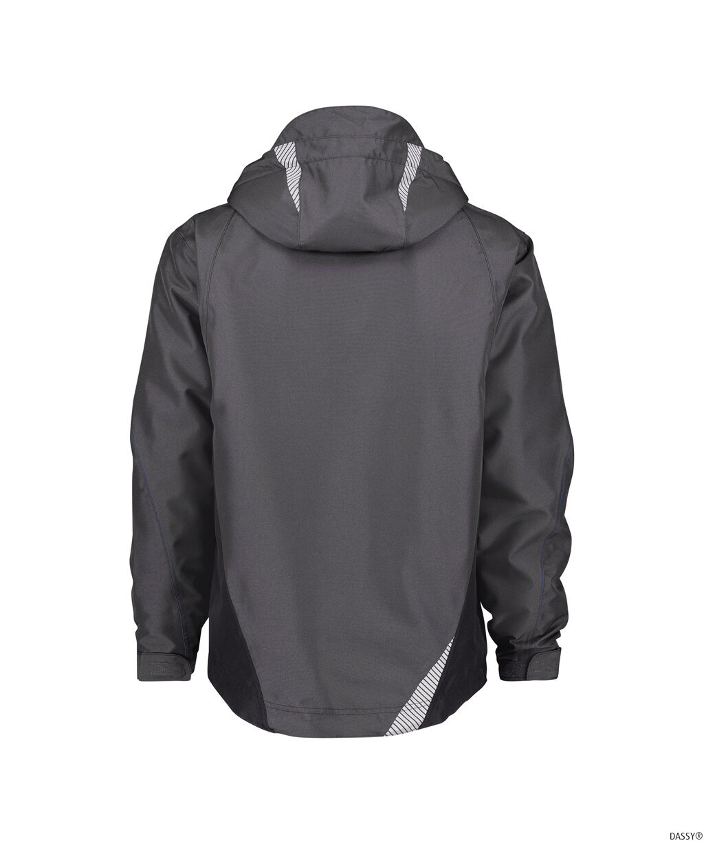 DASSY-Nässeschutz, Regenschutz, Regenjacke HYPER,  grau/schwarz