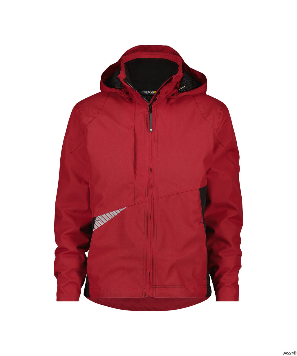 DASSY-Nässeschutz, Regenschutz, Regenjacke HYPER,  rot/grau