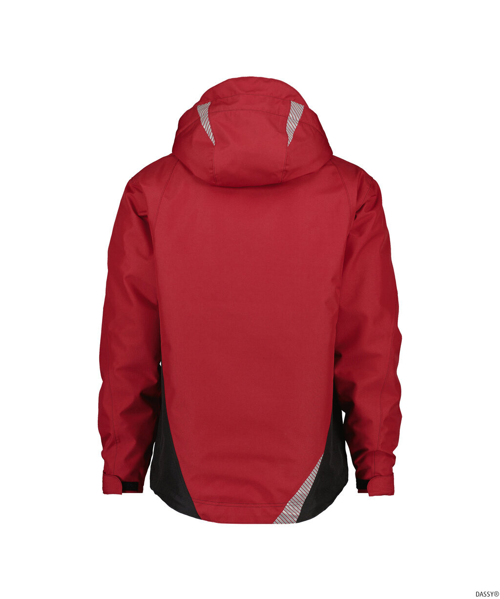 DASSY-Nässeschutz, Regenschutz, Regenjacke HYPER,  rot/grau