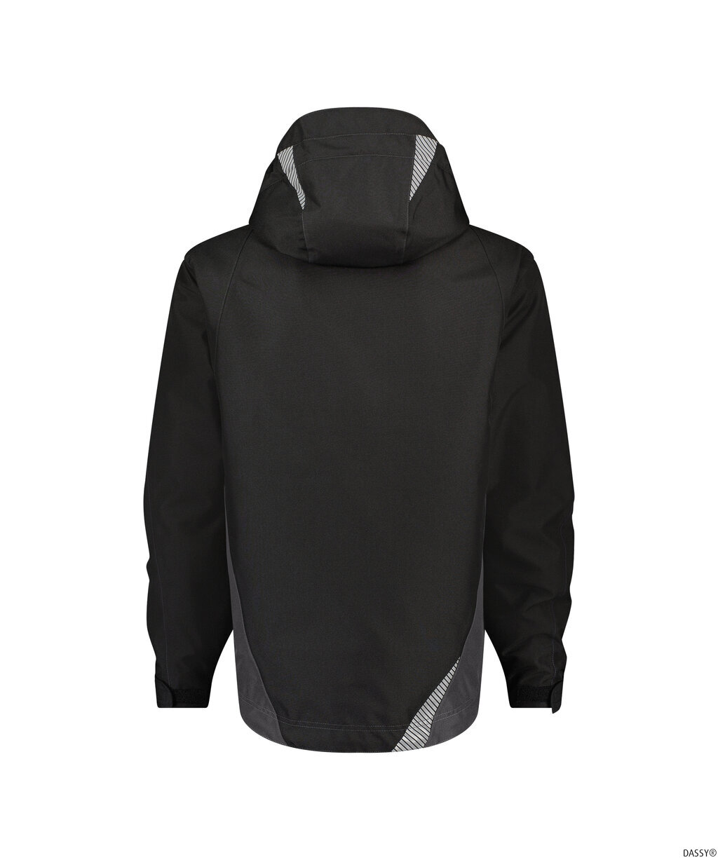 DASSY-Nässeschutz, Regenschutz, Regenjacke HYPER,  schwarz/grau
