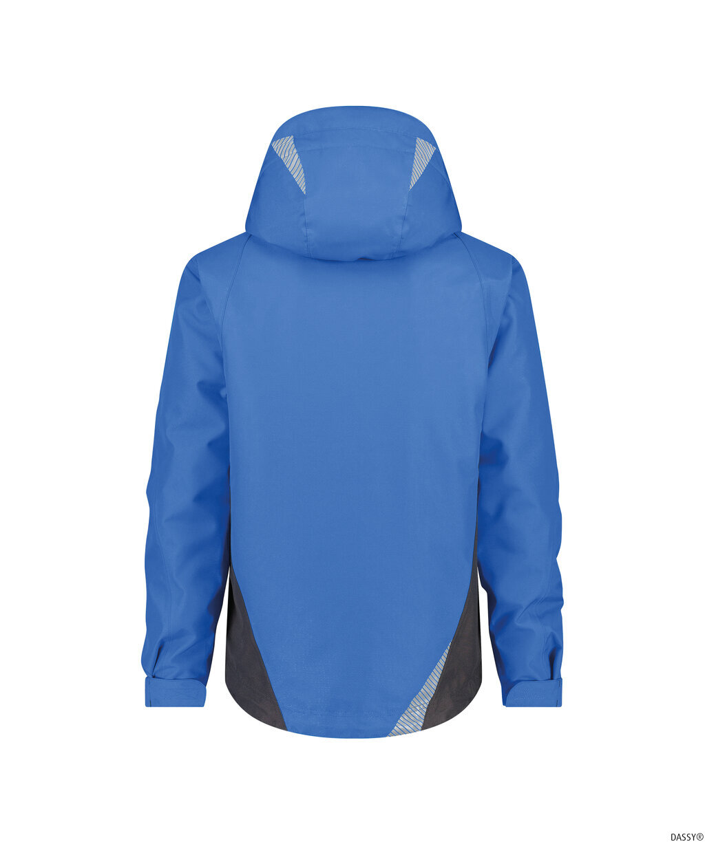 DASSY-Nässeschutz, Regenschutz, Regenjacke HYPER,  kornblau/grau