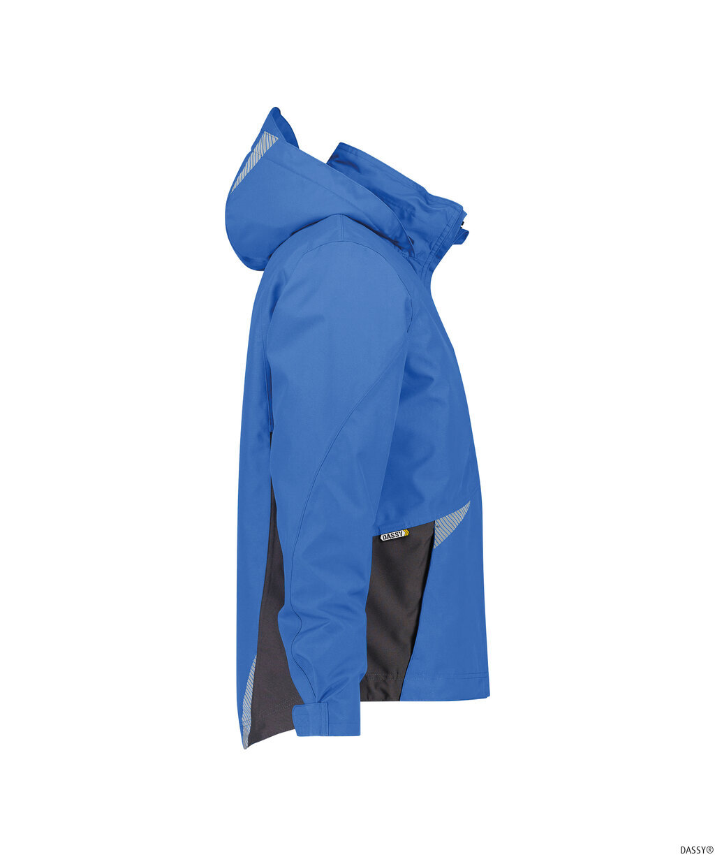 DASSY-Nässeschutz, Regenschutz, Regenjacke HYPER,  kornblau/grau