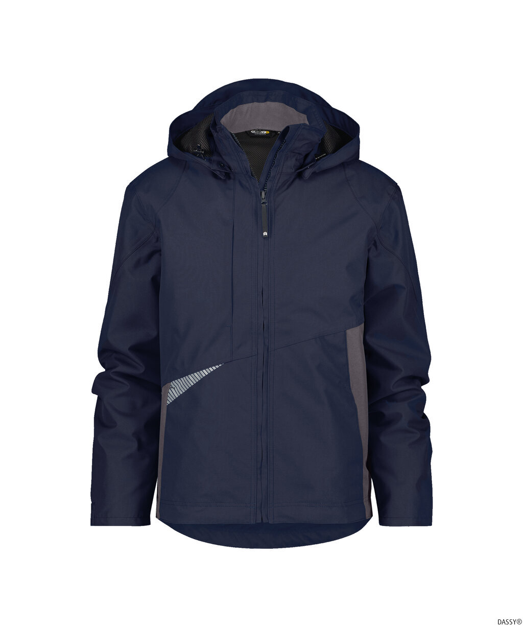 DASSY-Nässeschutz, Regenschutz, Regenjacke HYPER,  dunkelblau/grau