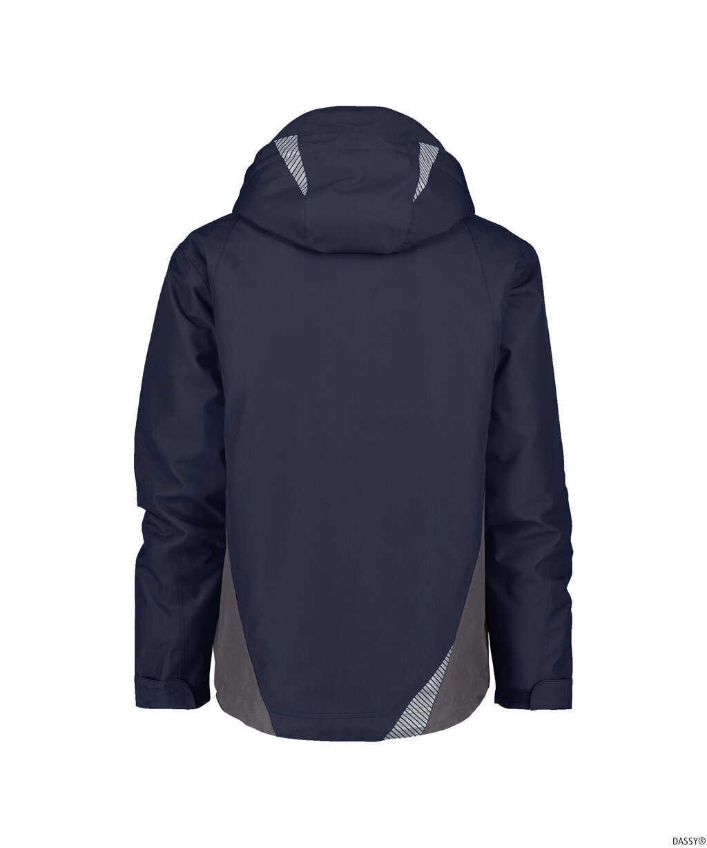 DASSY-Nässeschutz, Regenschutz, Regenjacke HYPER,  dunkelblau/grau