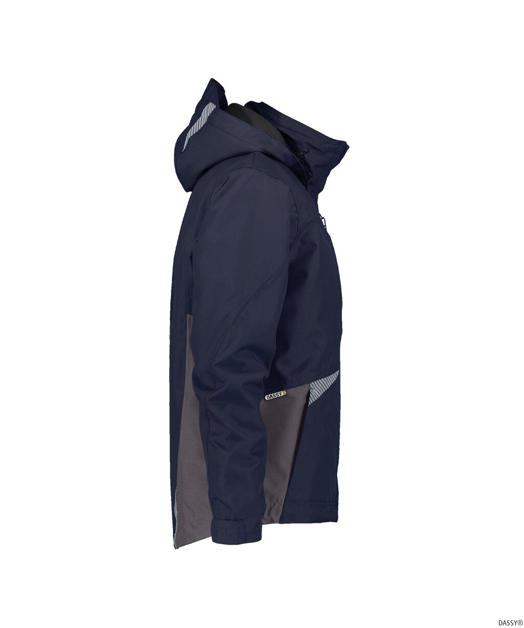 DASSY-Nässeschutz, Regenschutz, Regenjacke HYPER,  dunkelblau/grau
