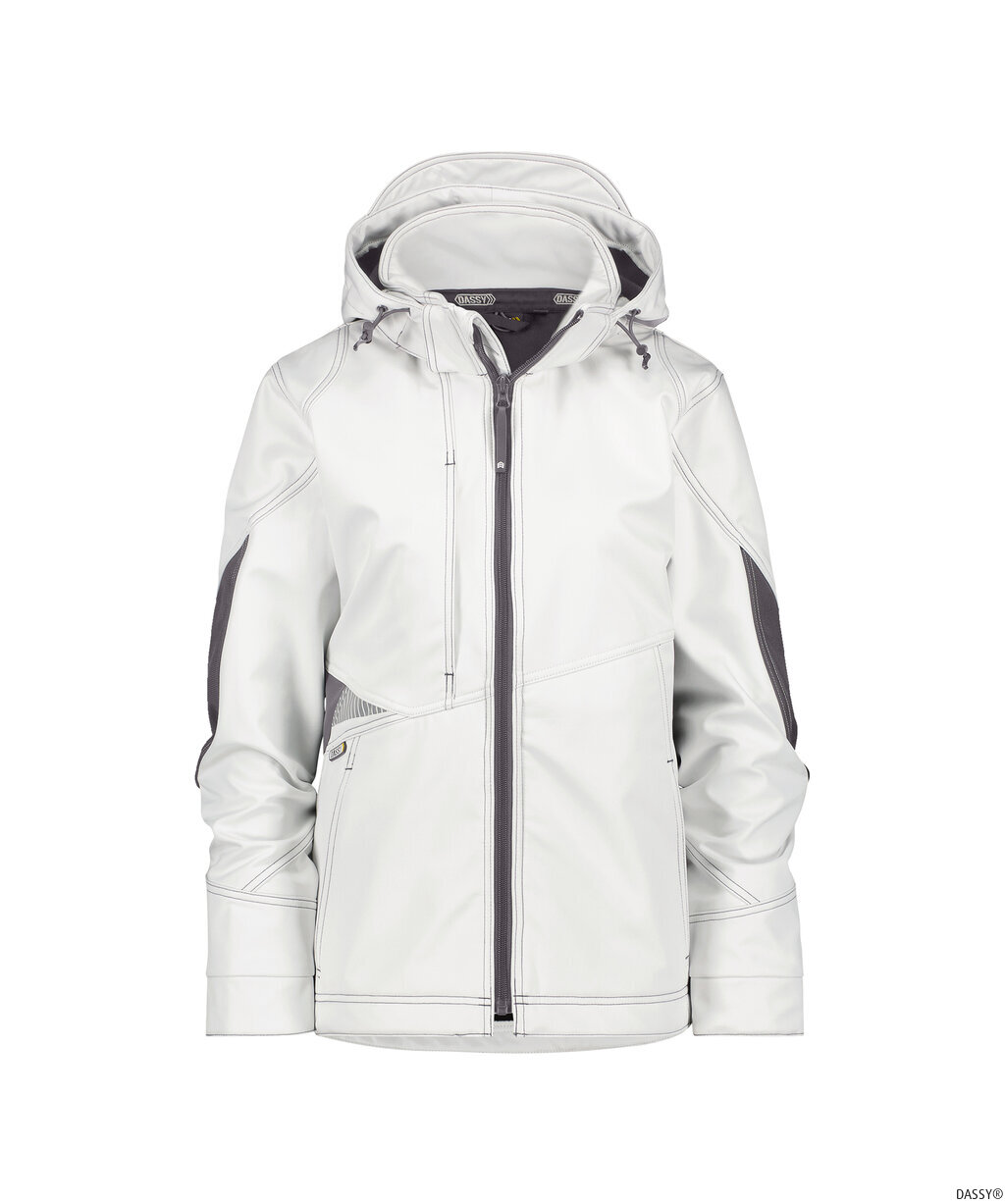 DASSY-Kälteschutz, Damen-Softshell-Jacke GRAVITY, weiß/grau