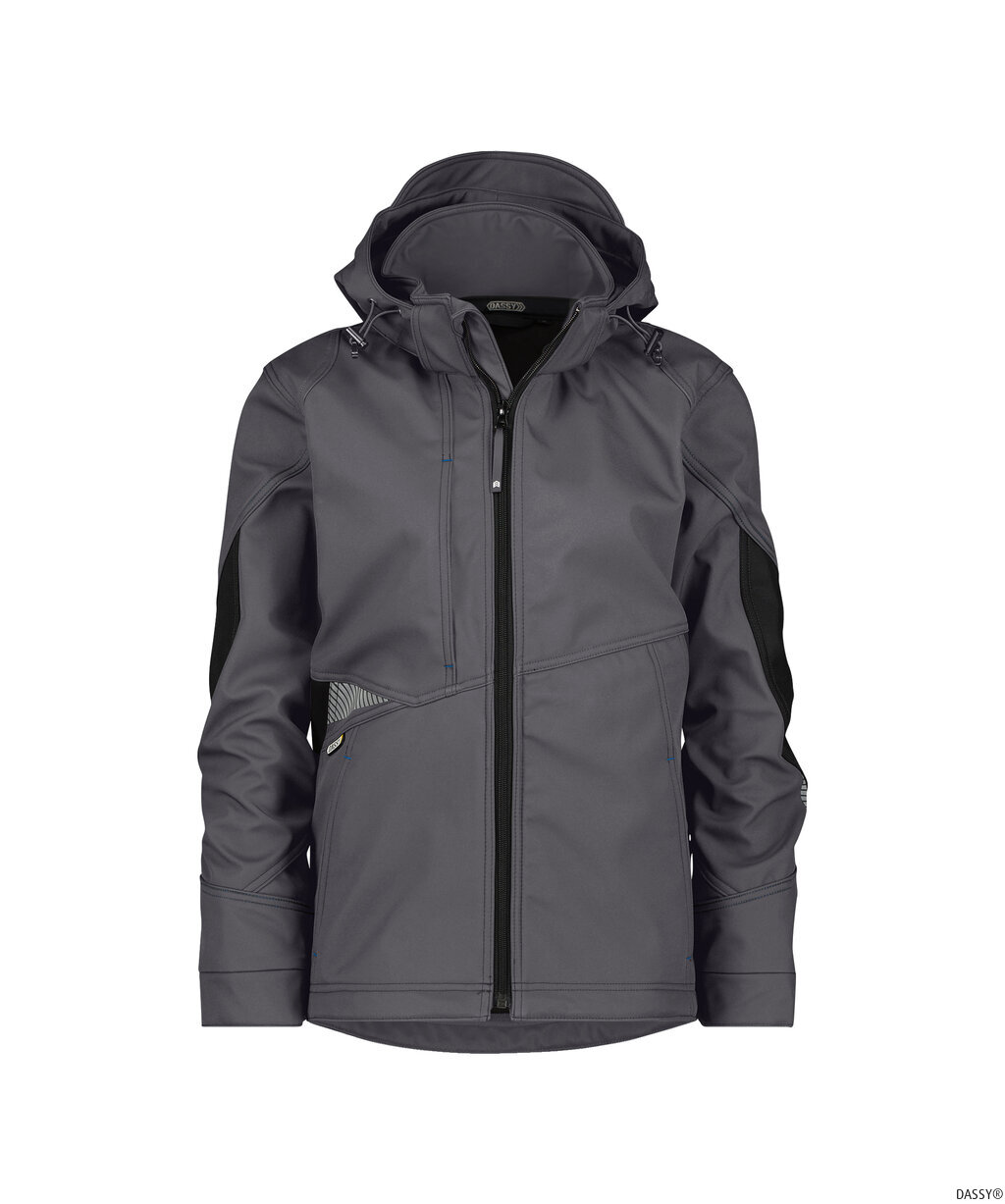 DASSY-Kälteschutz, Damen-Softshell-Jacke GRAVITY, grau/schwarz