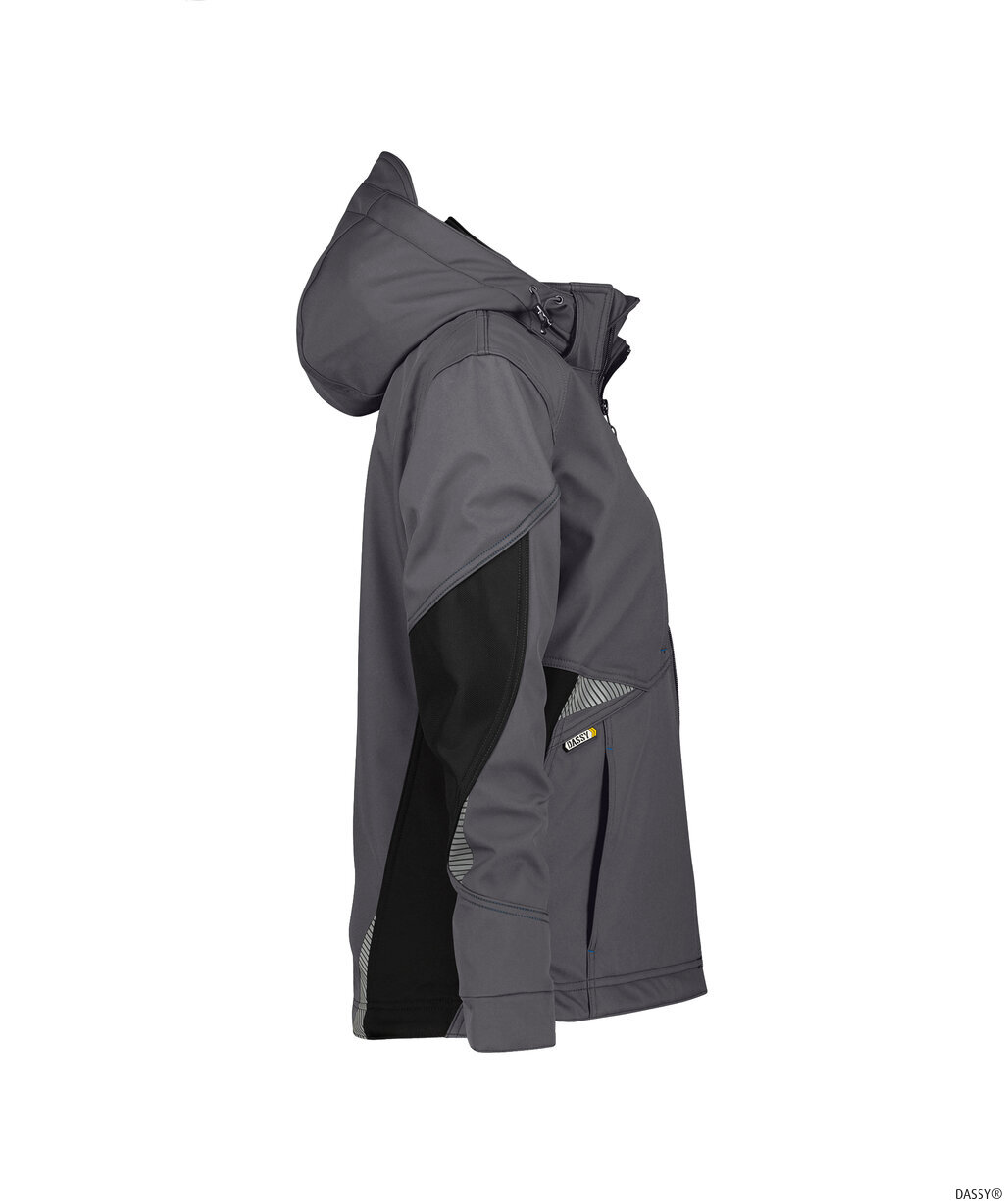 DASSY-Kälteschutz, Damen-Softshell-Jacke GRAVITY, grau/schwarz