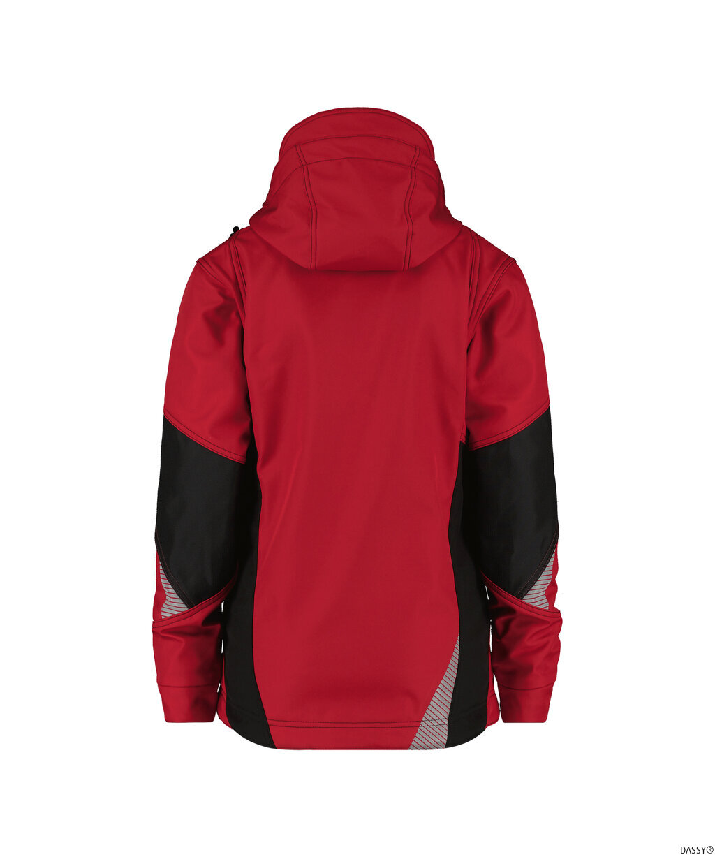 DASSY-Kälteschutz, Damen-Softshell-Jacke GRAVITY, rot/schwarz