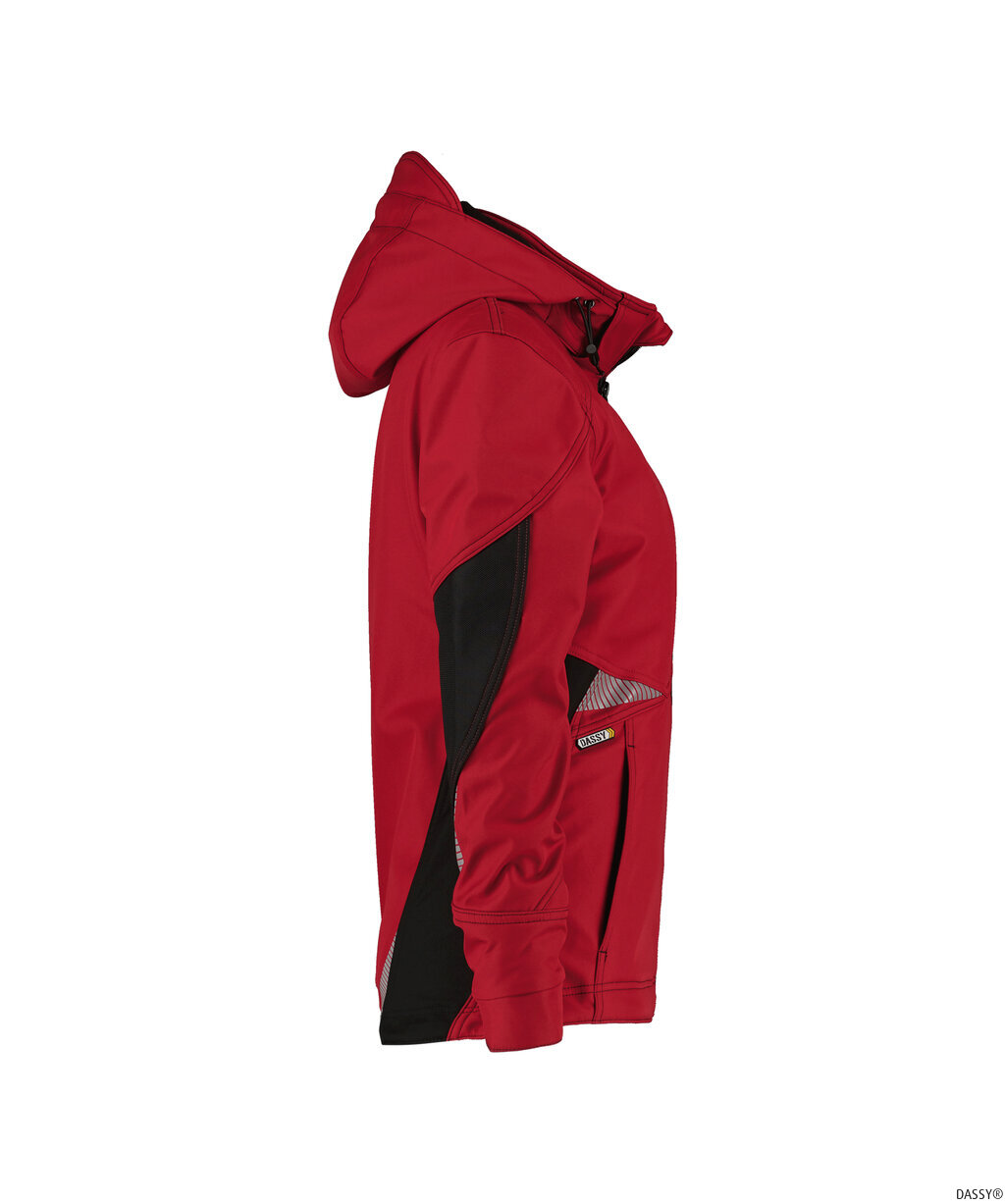 DASSY-Kälteschutz, Damen-Softshell-Jacke GRAVITY, rot/schwarz