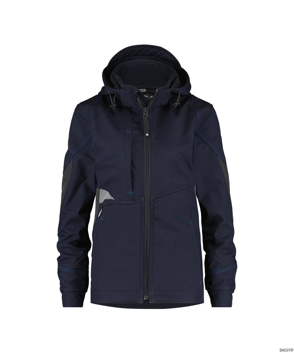 DASSY-Kälteschutz, Damen-Softshell-Jacke GRAVITY, blau/grau