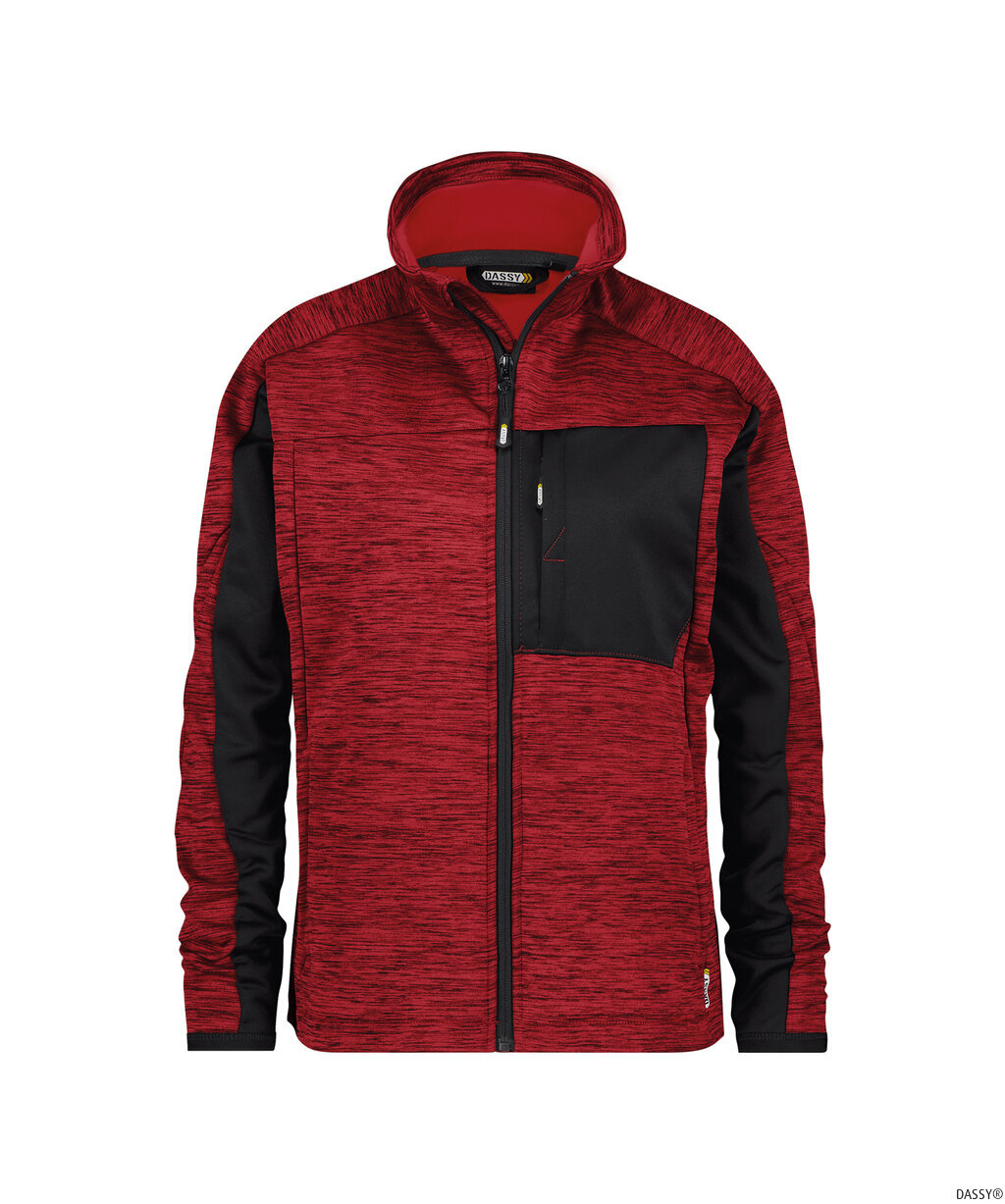 DASSY-Kälteschutz, Damen-Fleecejacke CONVEX, rot/schwarz