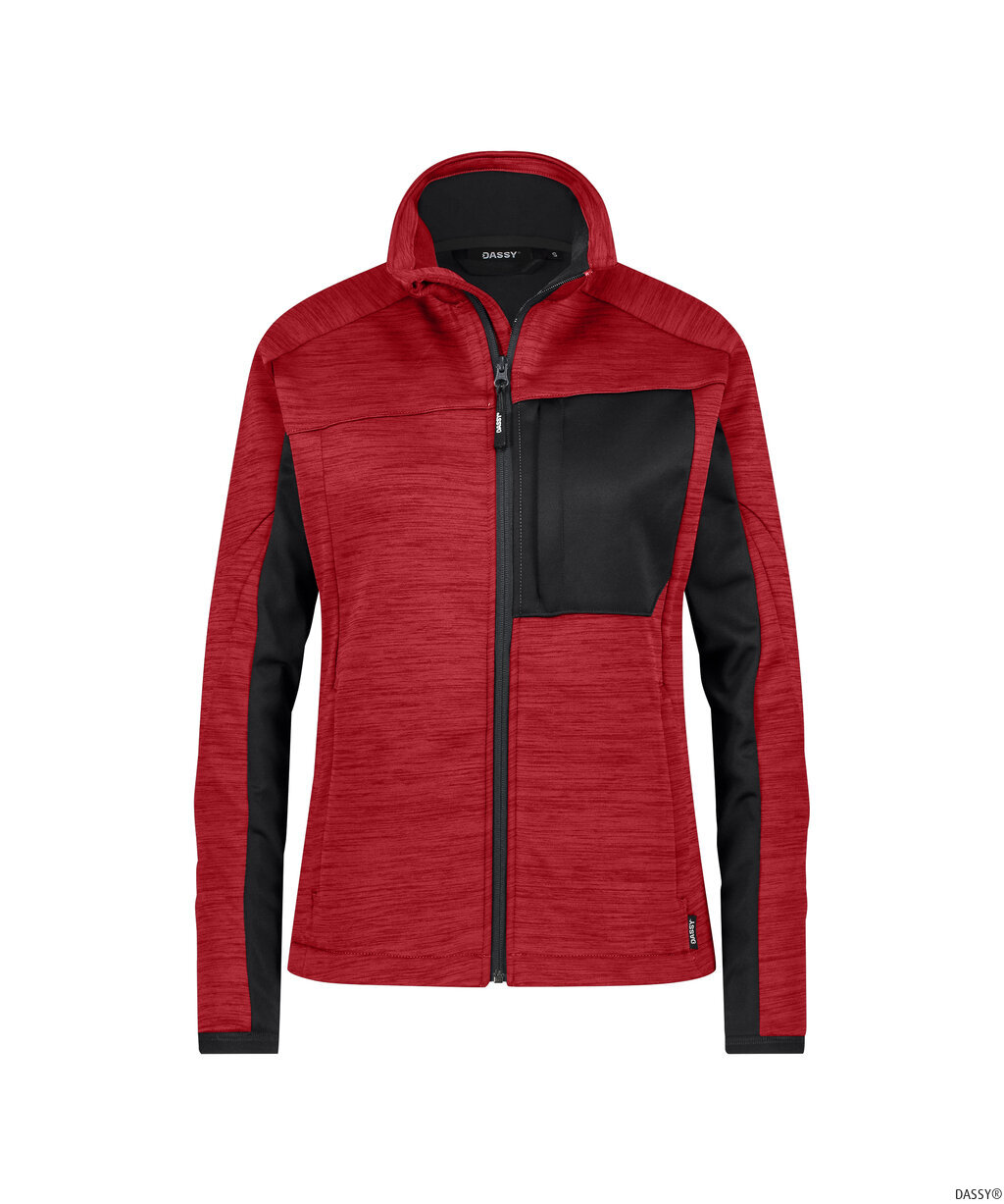 DASSY-Kälteschutz, Damen-Midlayer Jacke, CONVEX NEXT, rot/schwarz