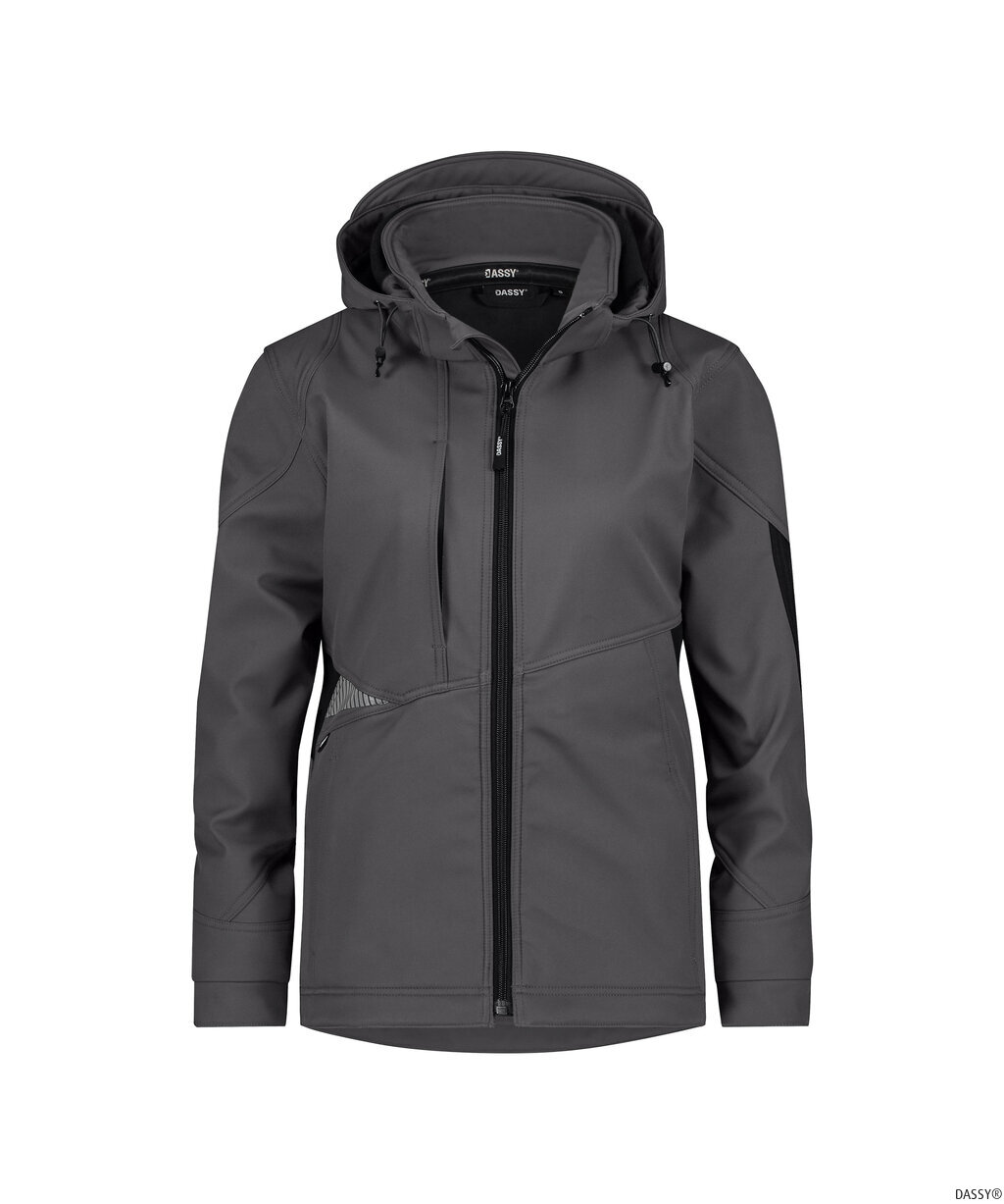 DASSY-Kälteschutz, Damen-Softshell-Jacke, GRAVITY NEXT, anthrazitgrau/schwarz