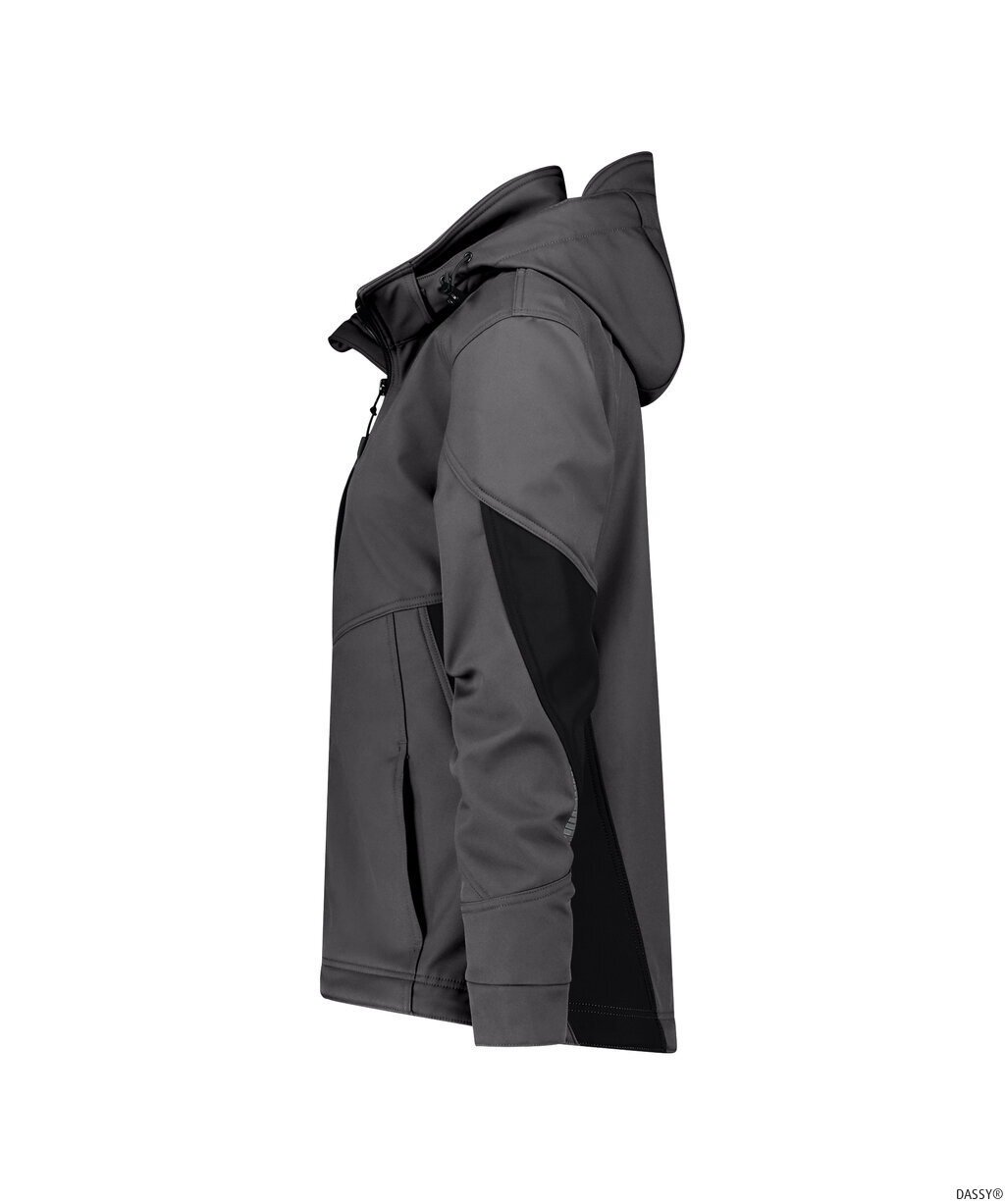 DASSY-Kälteschutz, Damen-Softshell-Jacke, GRAVITY NEXT, anthrazitgrau/schwarz