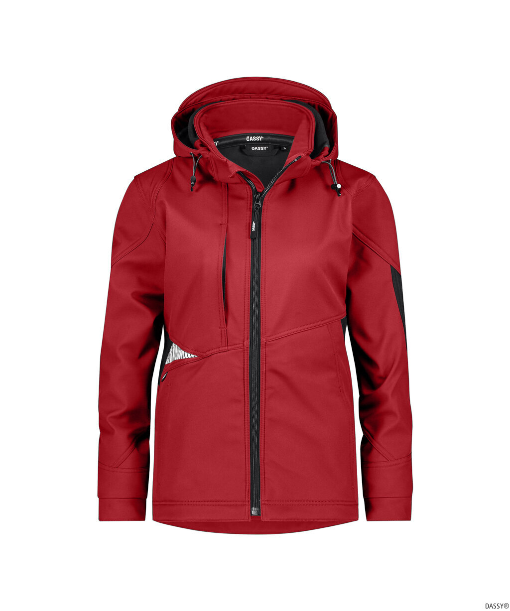 DASSY-Kälteschutz, Damen-Softshell-Jacke, GRAVITY NEXT, rot/schwarz