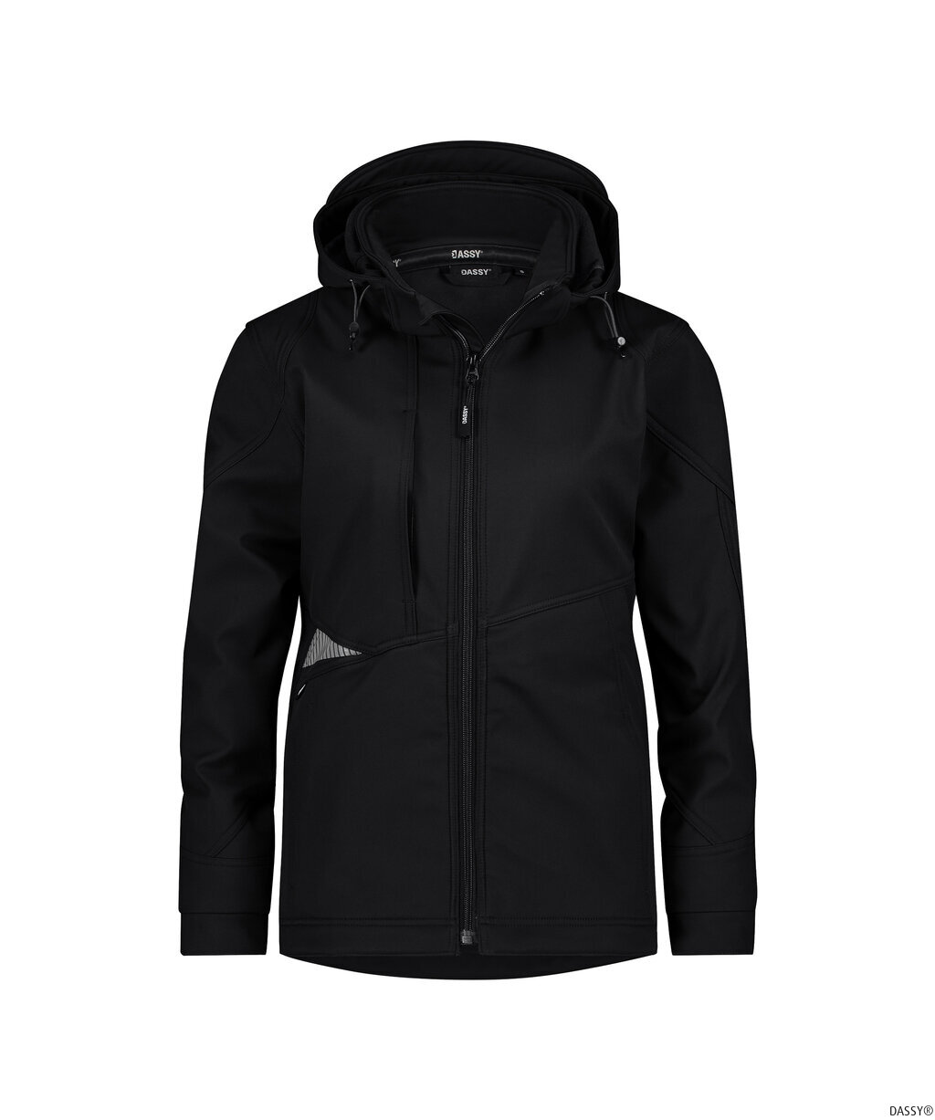 DASSY-Kälteschutz, Damen-Softshell-Jacke, GRAVITY NEXT, schwarz/anthrazitgrau