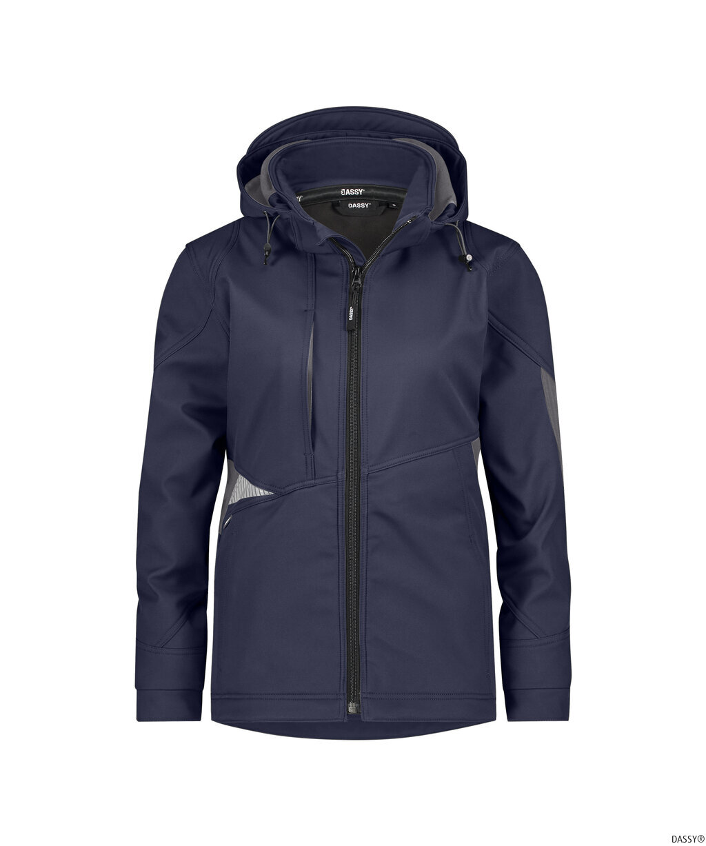 DASSY-Kälteschutz, Damen-Softshell-Jacke, GRAVITY NEXT, nachtblau/anthrazitgrau
