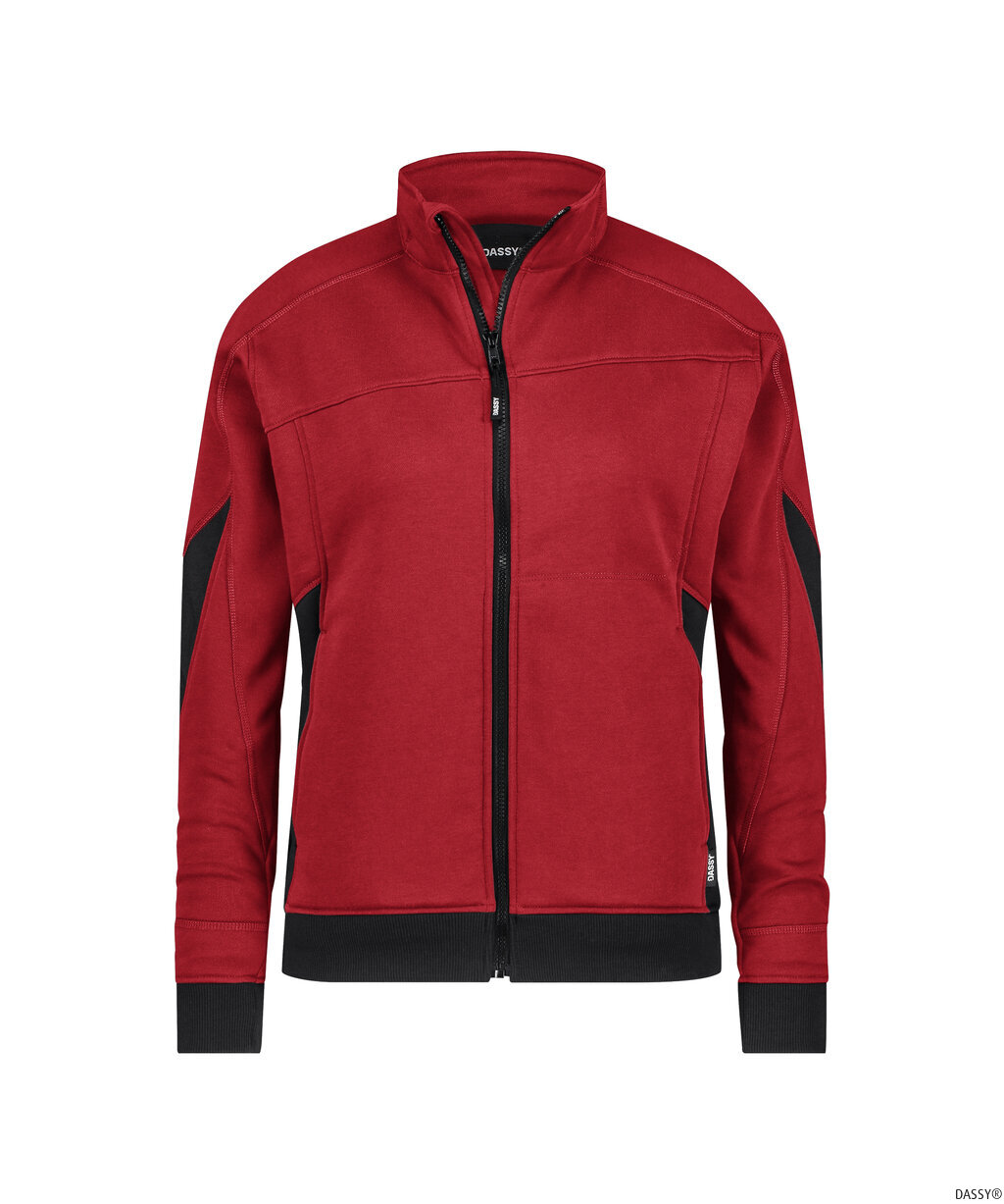 DASSY-Kälteschutz, Damen-Sweatshirt für Damen, VELOX NEXT, rot/schwarz