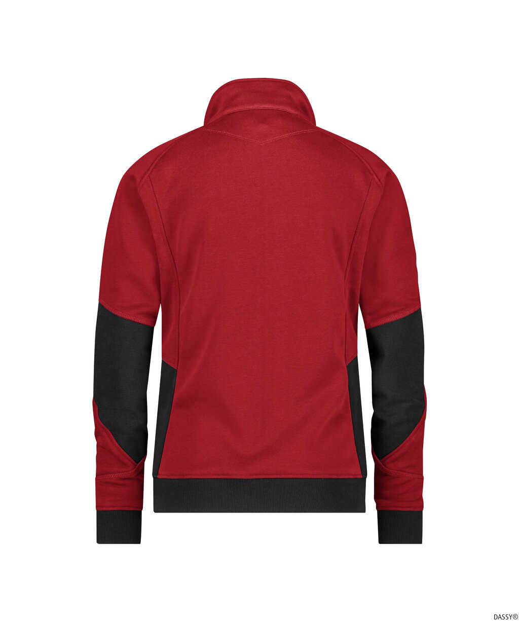 DASSY-Kälteschutz, Damen-Sweatshirt für Damen, VELOX NEXT, rot/schwarz