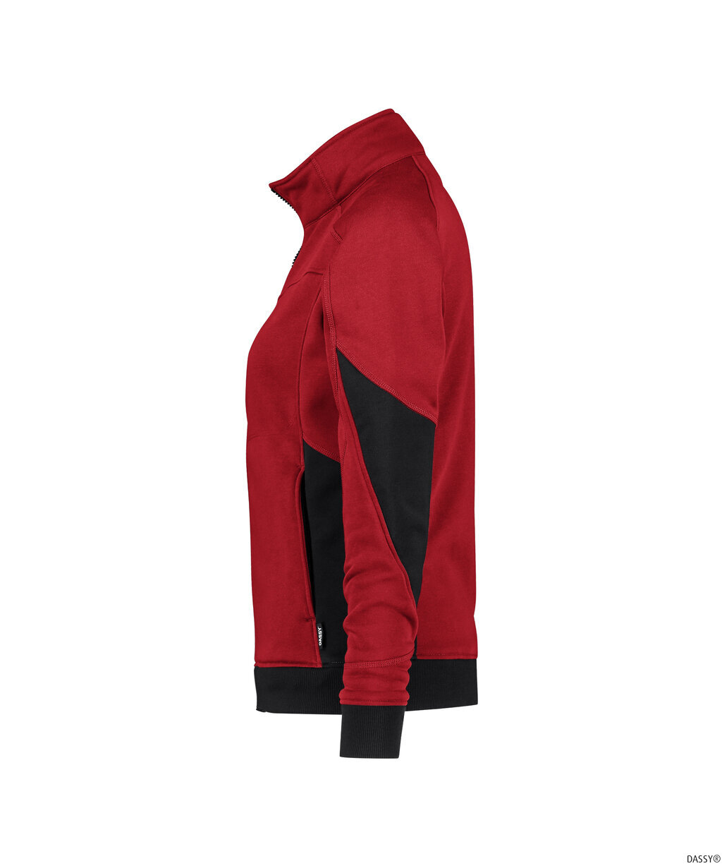 DASSY-Kälteschutz, Damen-Sweatshirt für Damen, VELOX NEXT, rot/schwarz