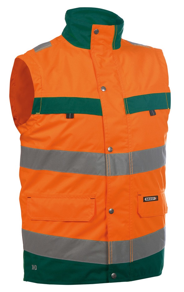 DASSY-Warnschutz, Warn-Weste BILBAO , orange/grün