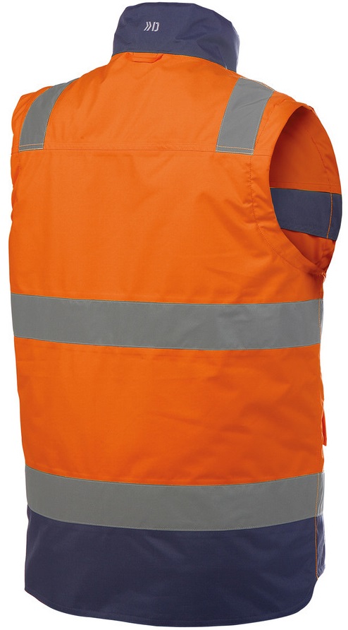 DASSY-Warnschutz, Warn-Weste BILBAO , orange/dunkelblau