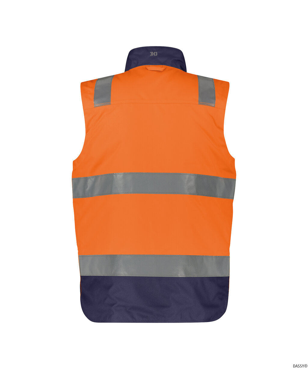 DASSY-Warnschutz, Warn-Weste BILBAO , orange/dunkelblau