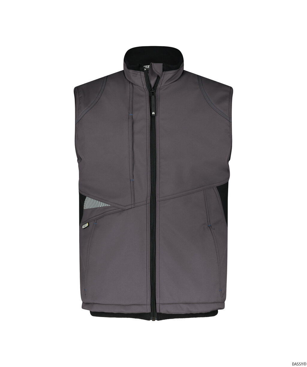 DASSY-Kälteschutz, Softshell-Weste FUSION,  grau/schwarz