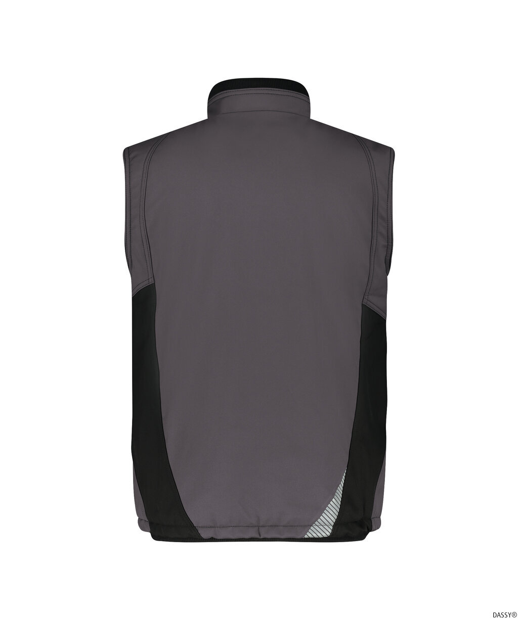 DASSY-Kälteschutz, Softshell-Weste FUSION,  grau/schwarz