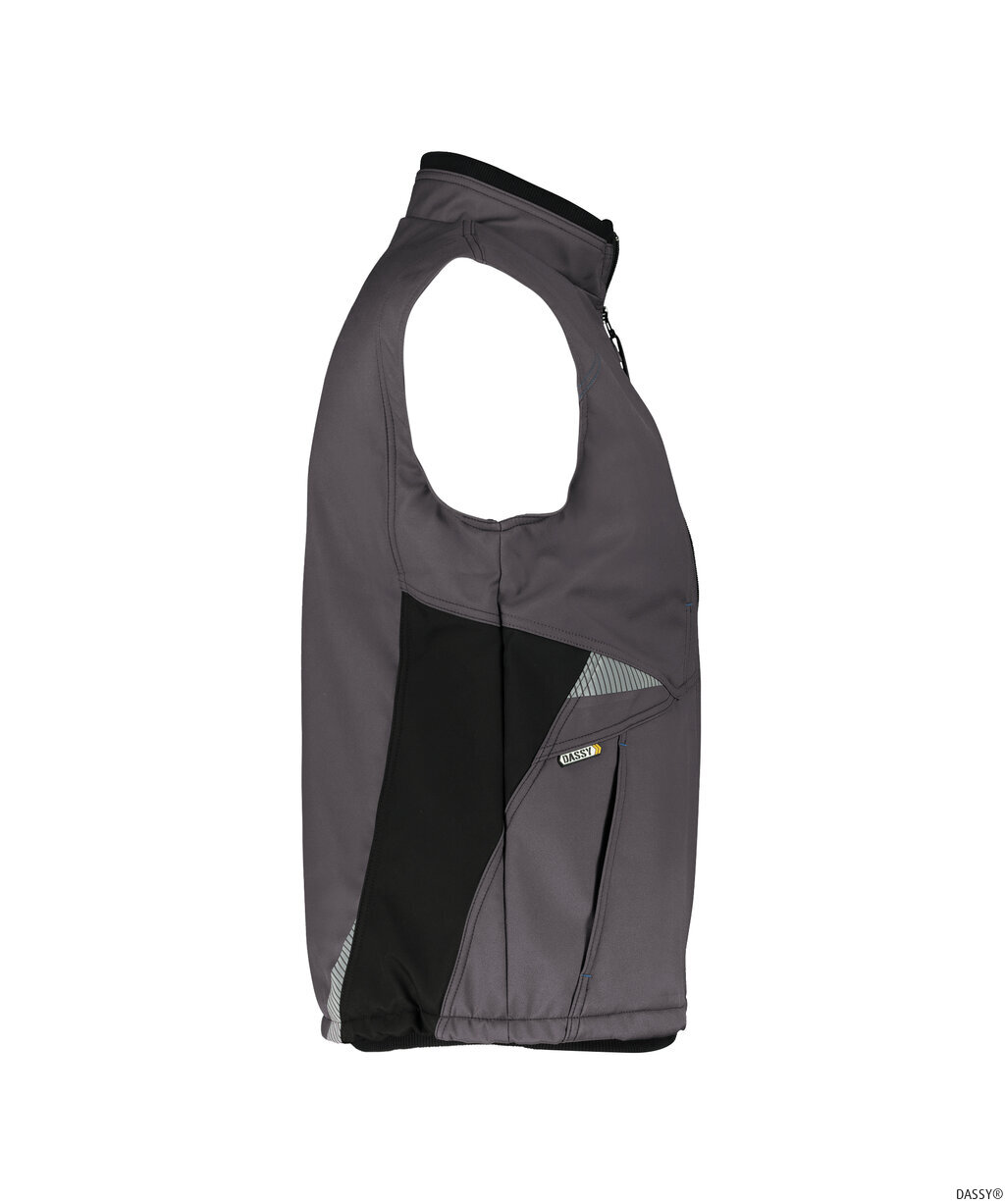 DASSY-Kälteschutz, Softshell-Weste FUSION,  grau/schwarz
