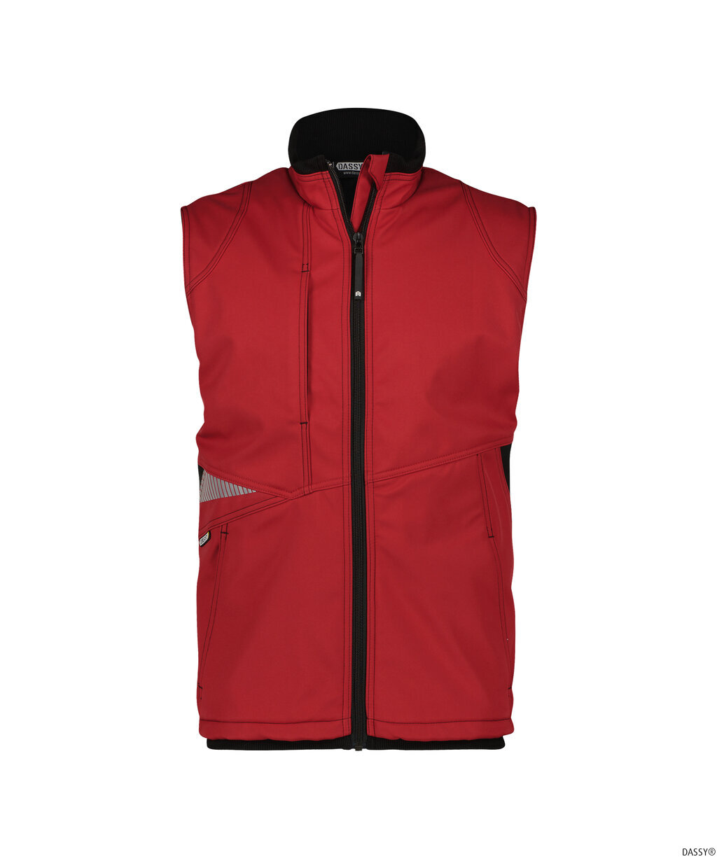 DASSY-Kälteschutz, Softshell-Weste FUSION,  rot/schwarz
