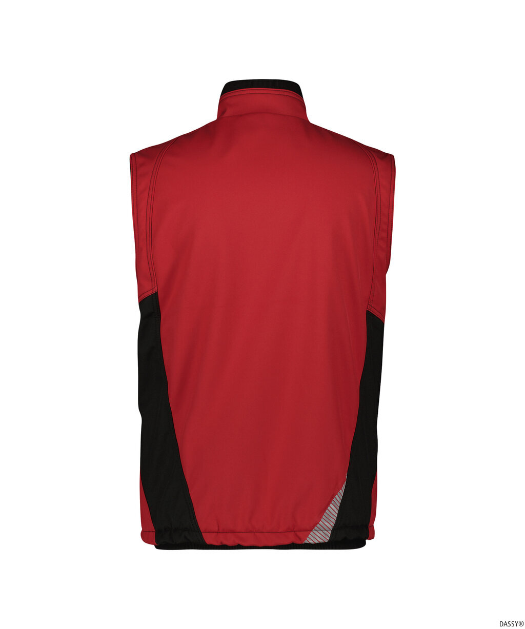 DASSY-Kälteschutz, Softshell-Weste FUSION,  rot/schwarz