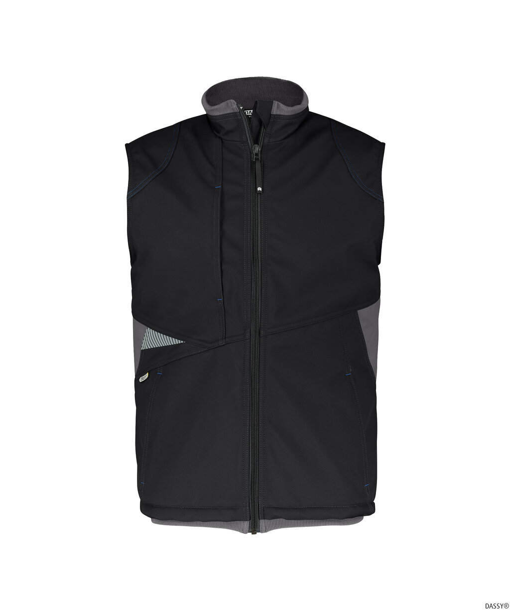 DASSY-Kälteschutz, Softshell-Weste FUSION,  schwarz/grau