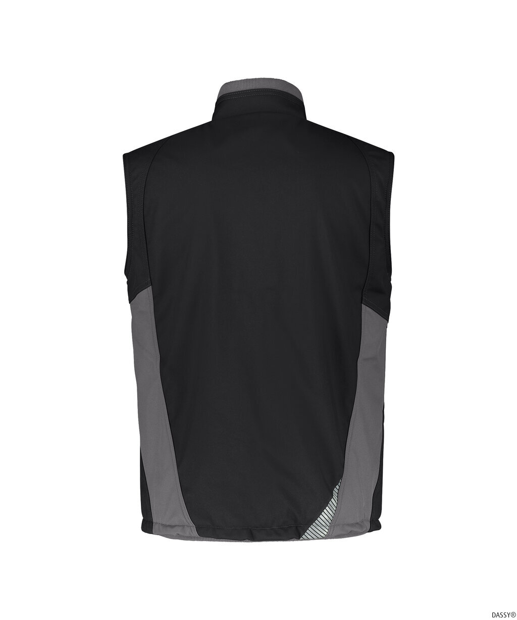 DASSY-Kälteschutz, Softshell-Weste FUSION,  schwarz/grau
