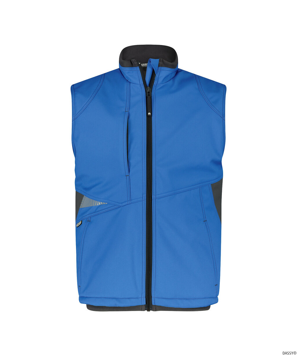DASSY-Kälteschutz, Softshell-Weste FUSION,  kornblau/grau
