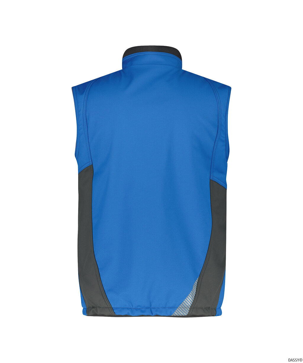 DASSY-Kälteschutz, Softshell-Weste FUSION,  kornblau/grau