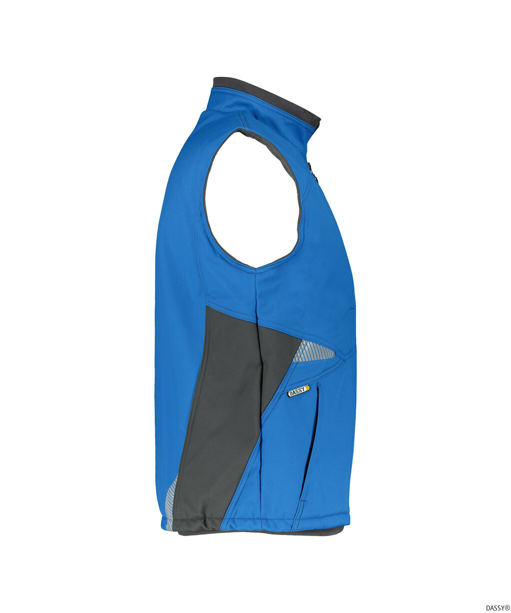 DASSY-Kälteschutz, Softshell-Weste FUSION,  kornblau/grau