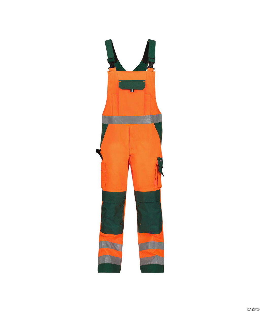 DASSY-Warnschutz, Warn-Latzhose TOULOUSE , orange/grün