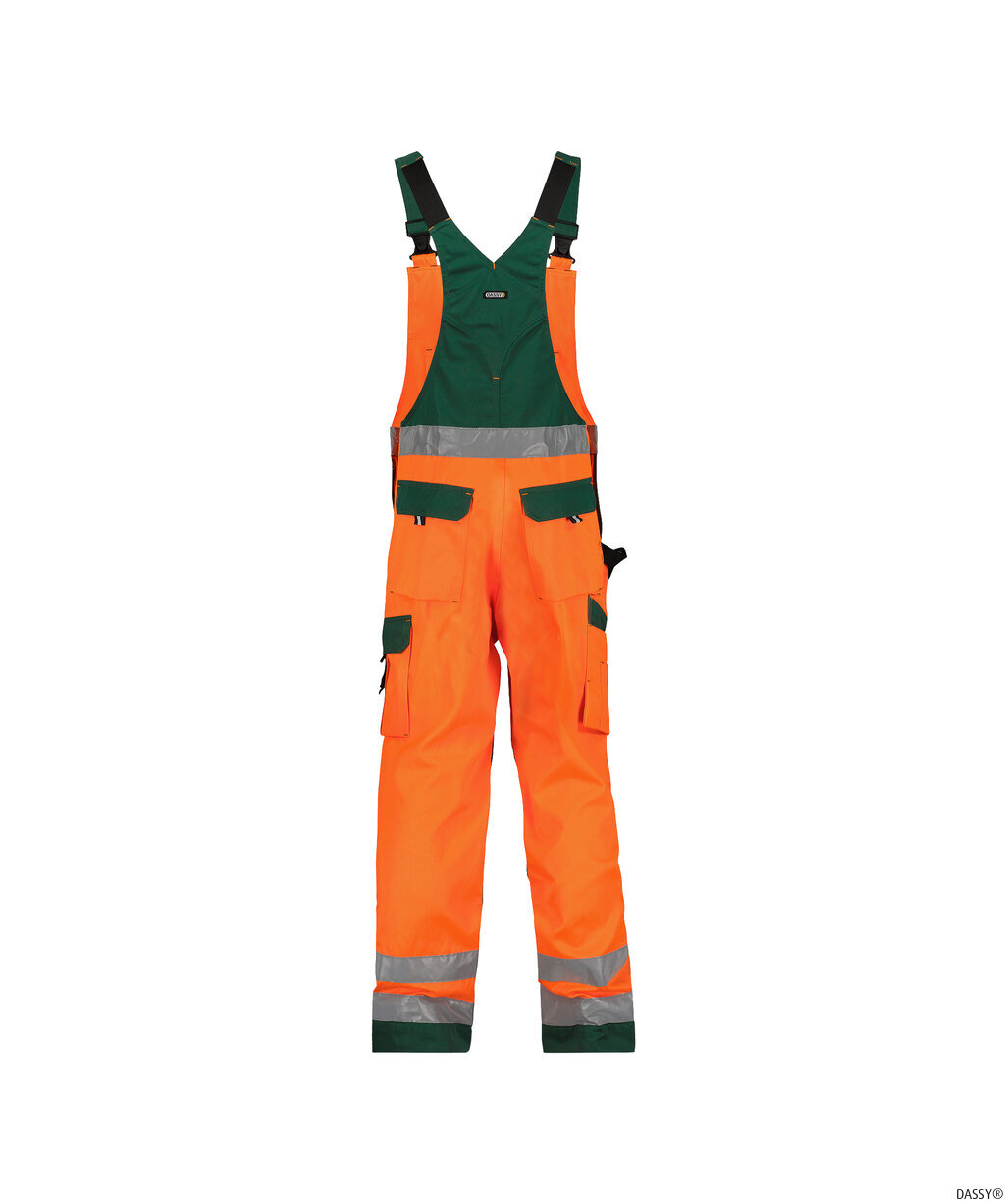 DASSY-Warnschutz, Warn-Latzhose TOULOUSE , orange/grün