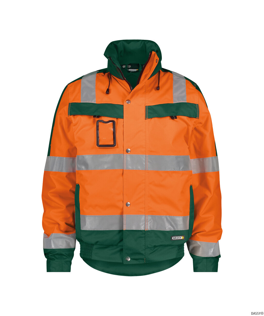 DASSY-Warnschutz, Winter-Warn-Jacke LIMA,   orange/grün