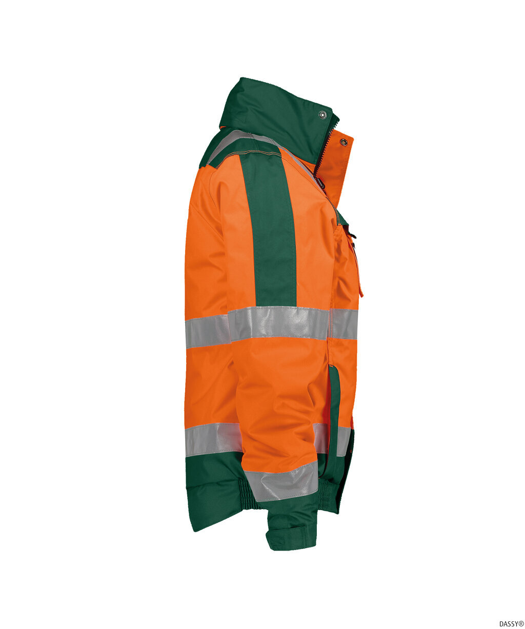 DASSY-Warnschutz, Winter-Warn-Jacke LIMA,   orange/grün